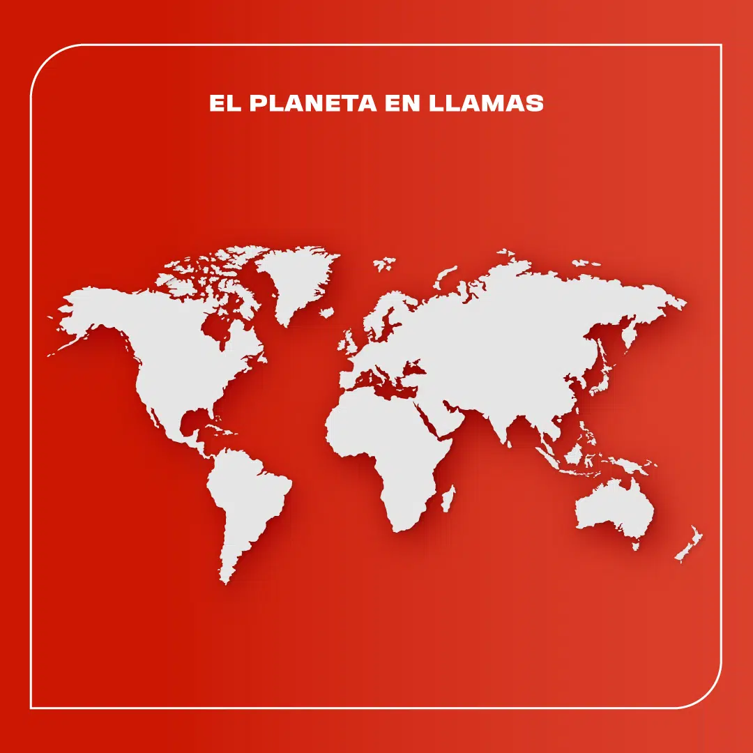 Planeta en llamas incendios